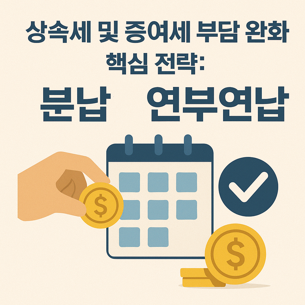상속세 및 증여세 부담 완화 분납, 연부연납