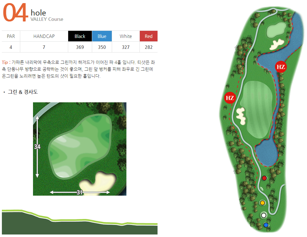 프리스틴밸리 골프클럽 밸리코스 4