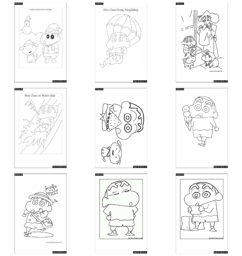 짱구 색칠공부 도안