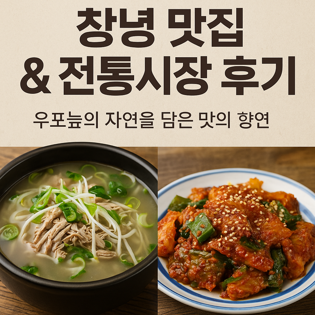 창녕 맛집 &amp; 전통시장 후기: 우포늪의 자연을 담은 맛의 향연