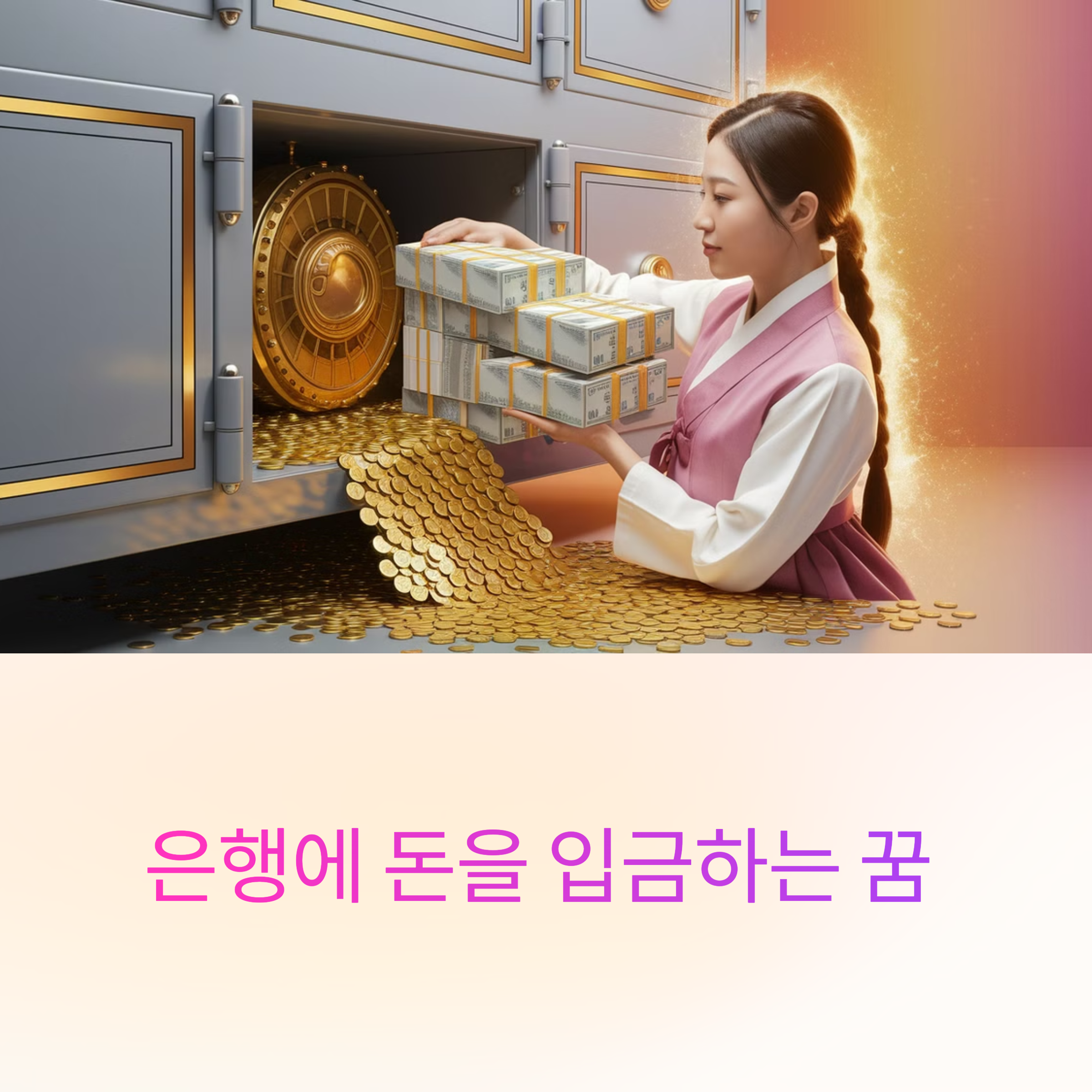 은행에 돈을 입금하는 꿈