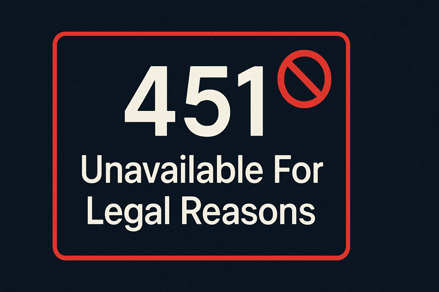 네이버 웹마스터 도구에서 URL 검사 시 "Unavailable For Legal Reasons (451)" 오류가 발생하는 경우