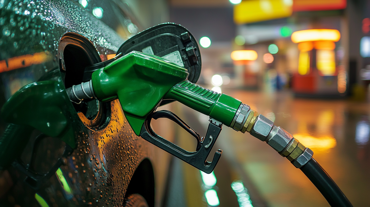 자동차 기름 주요하고 있는 사진