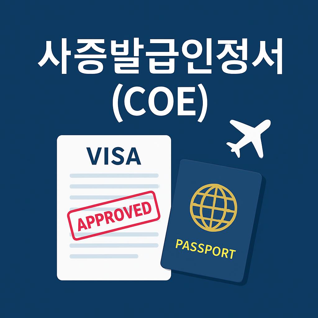 사증발급인정서(COE) 신청 방법 완벽 가이드