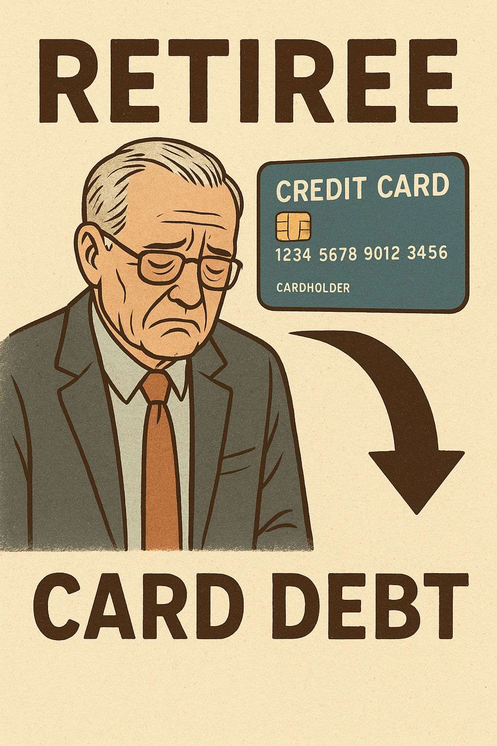 퇴직자(시니어) 카드빚 이미지.