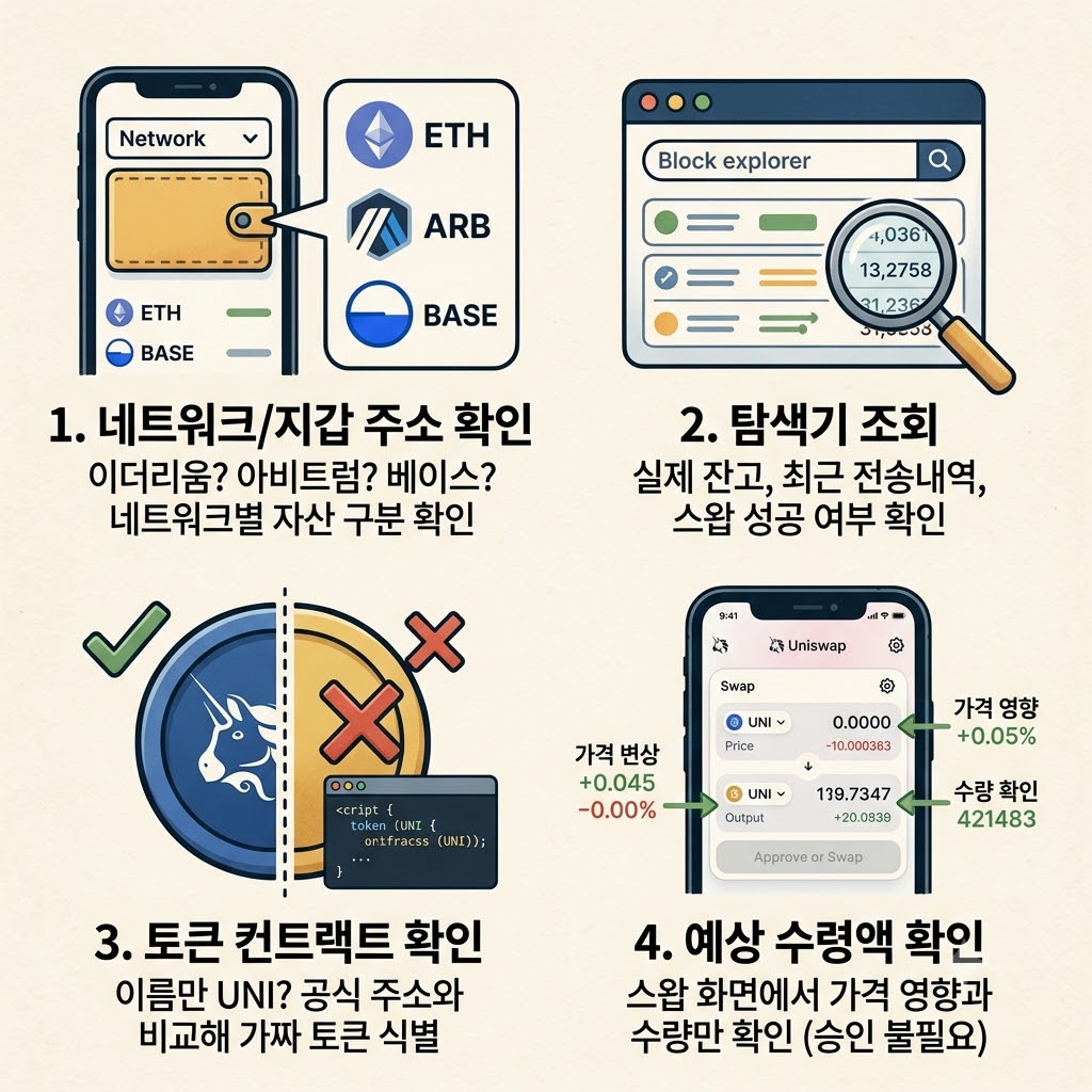 토큰 주소 확인