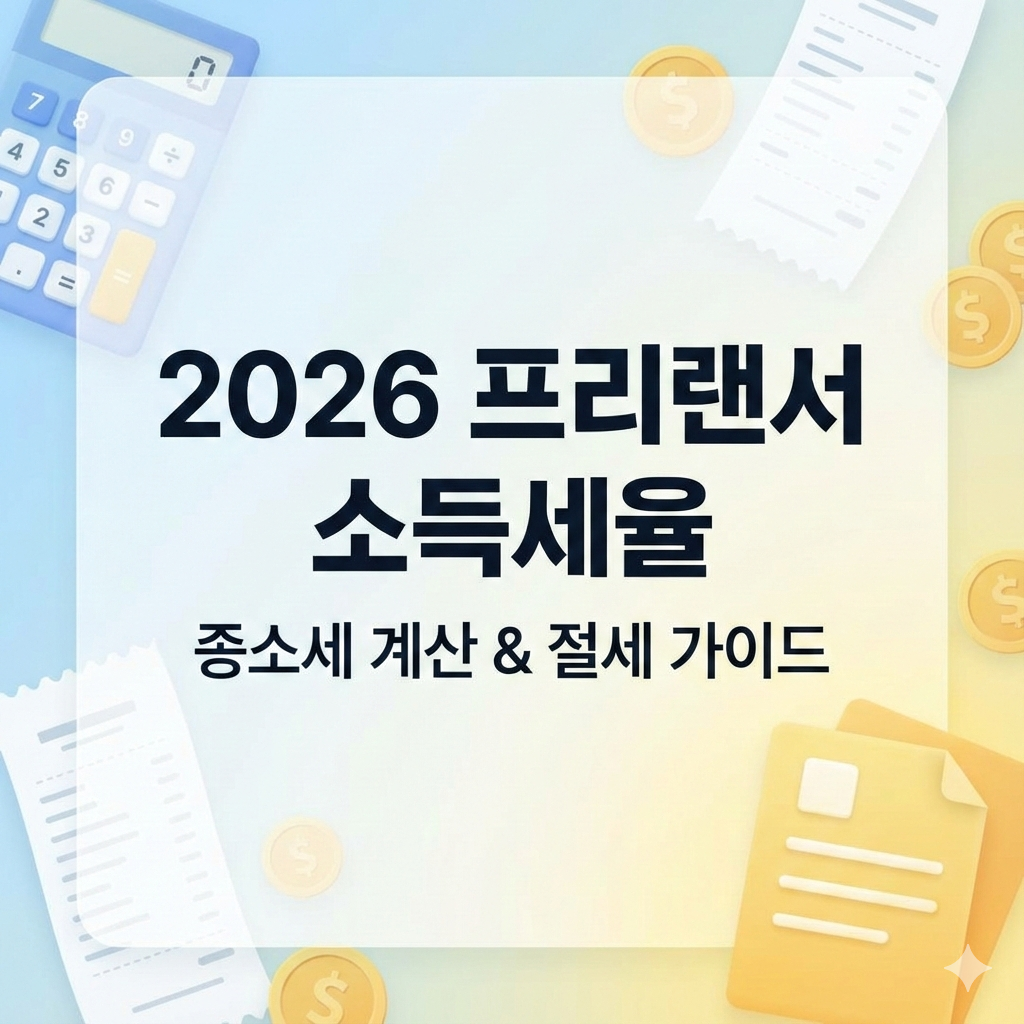 2026년 프리랜서 사업자 소득세율 및 종소세 계산법 가이드