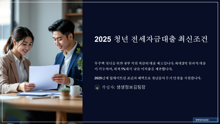 청년 전세자금대출 1금융 조건