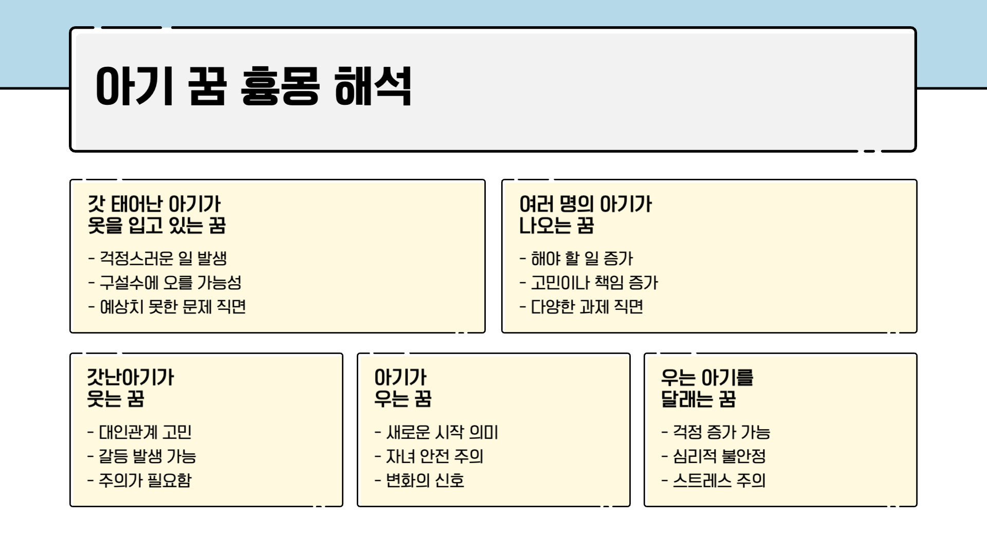 아기 꿈해몽