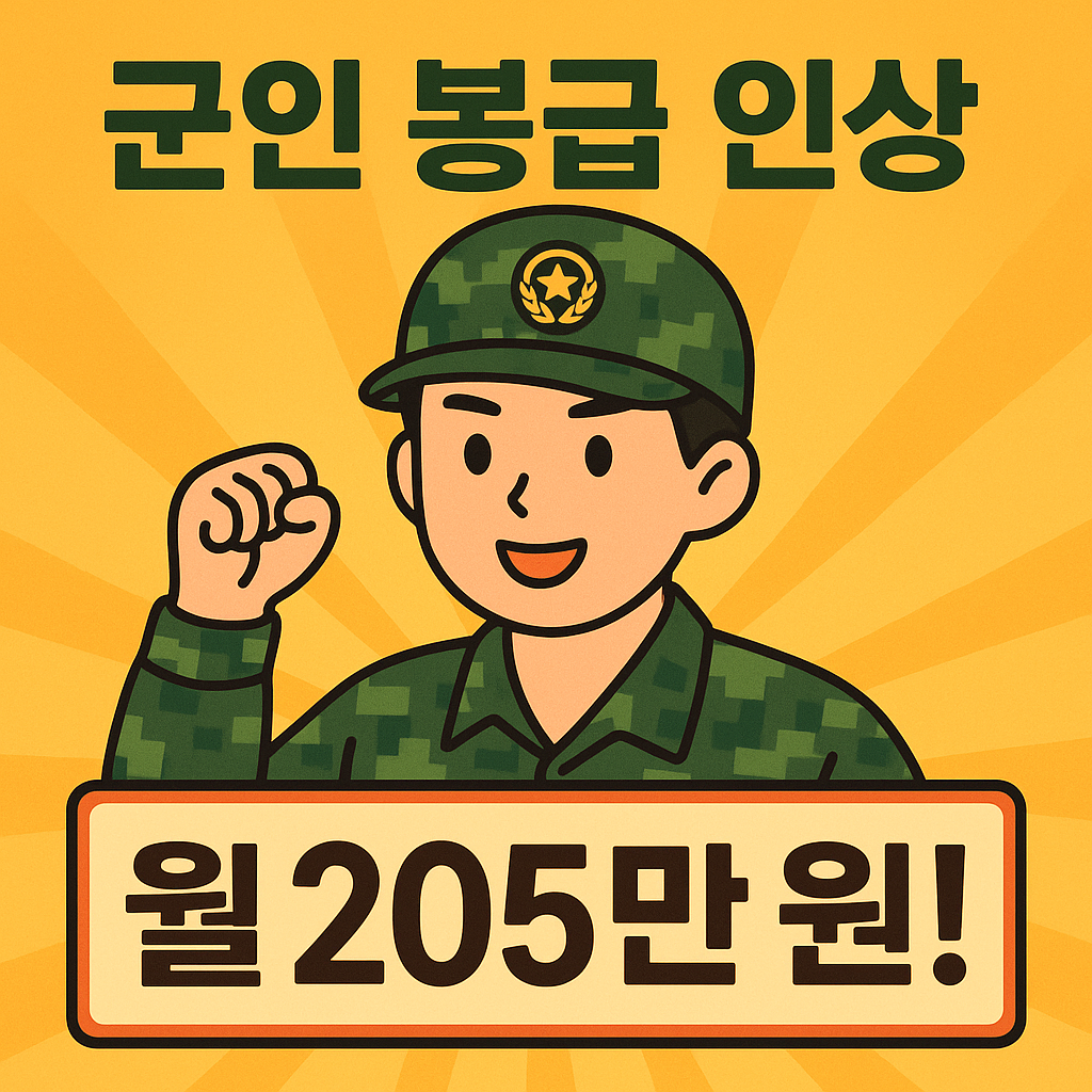 2025 군인 봉급표