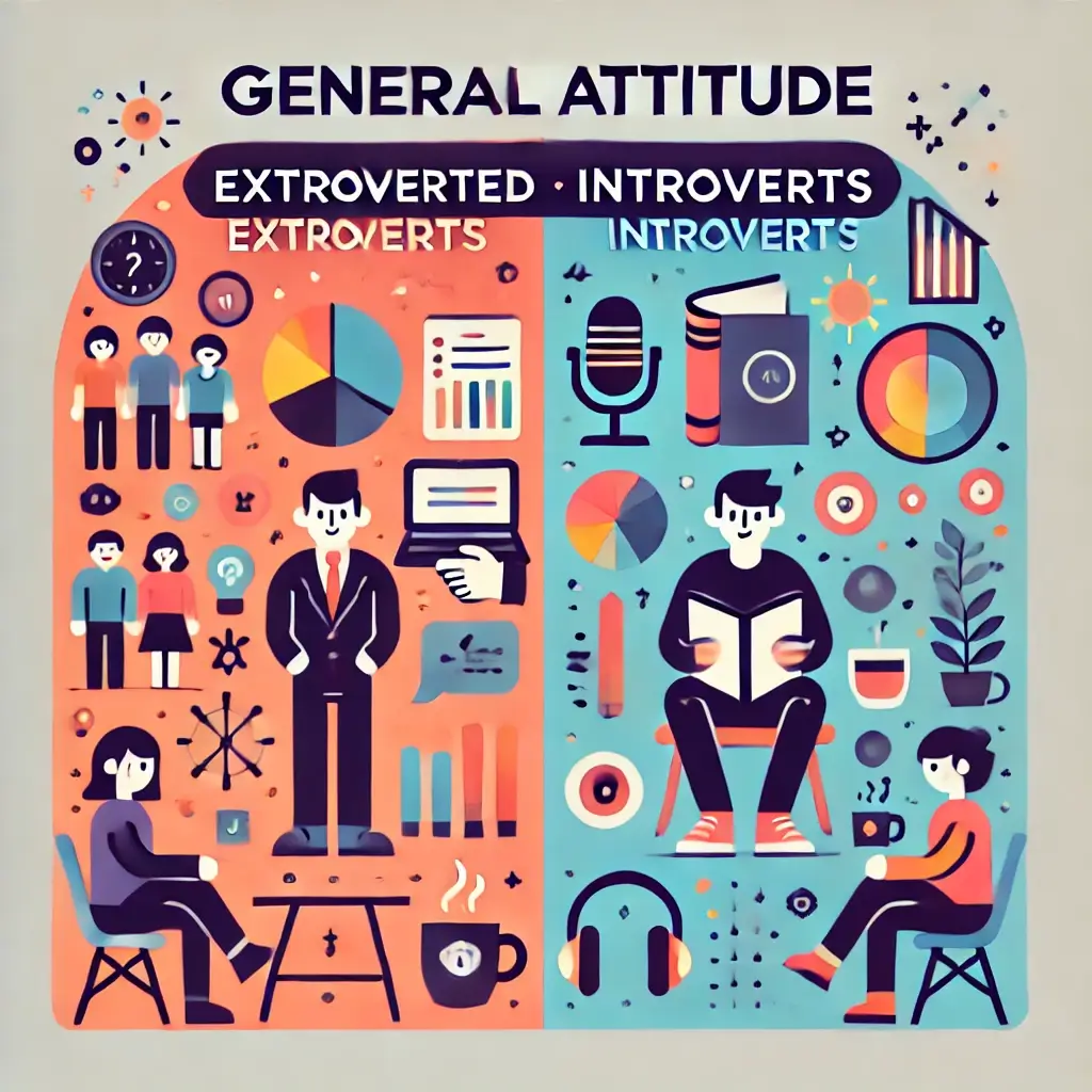 외향적, 내향적 성격의 일반적 태도의 유형