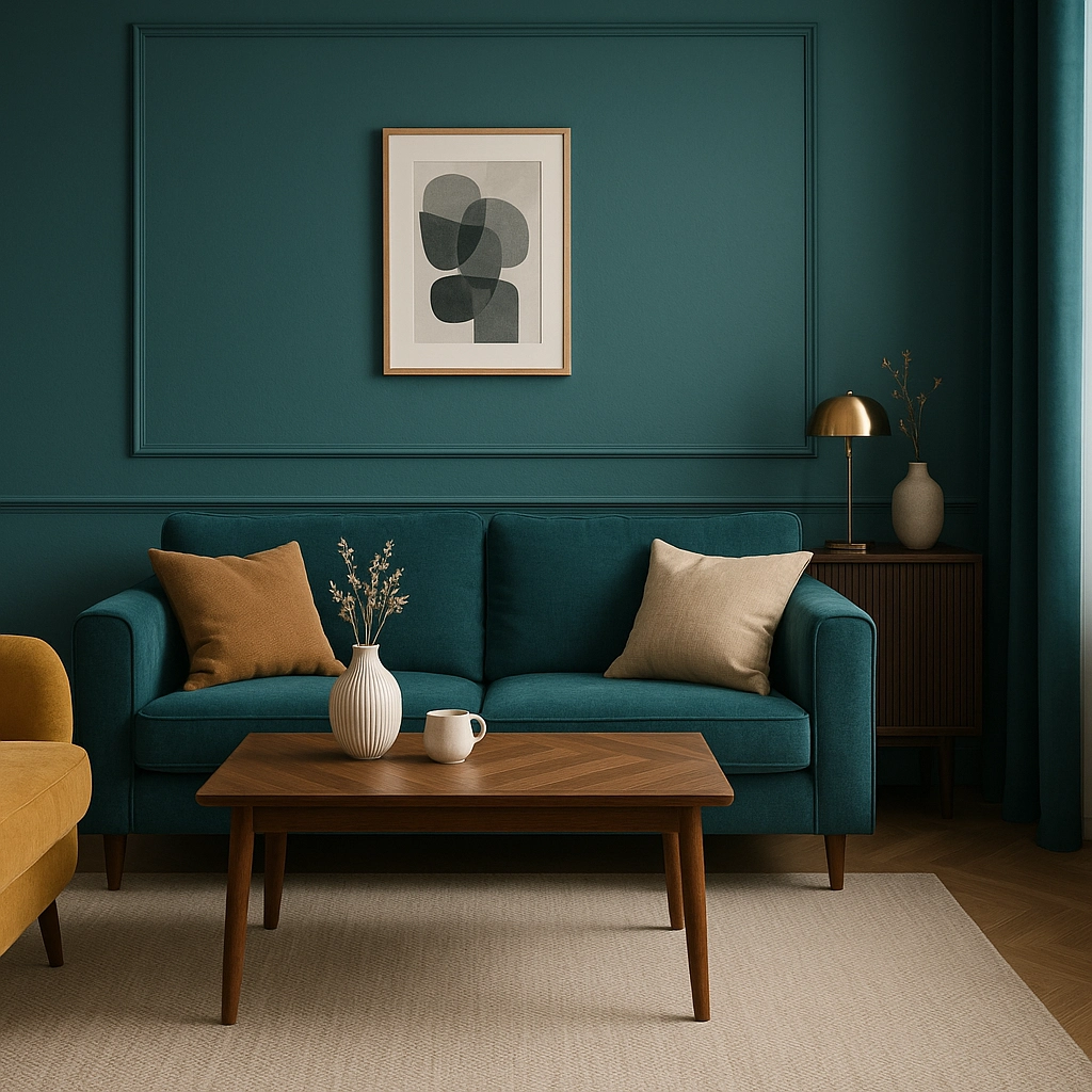 청록색 인테리어 포인트 컬러로 따뜻하고 고급스러운 공간 만들기