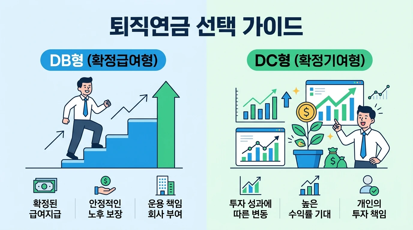 퇴직연금 DC형 DB형 비교 직장인 선택 가이드