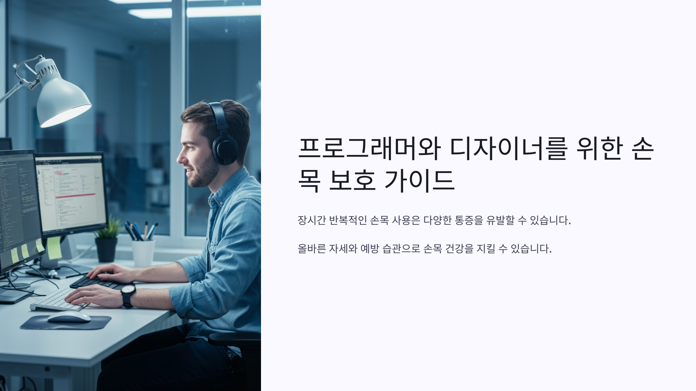 프로그래머와 디자이너를 위한 손목 보호 가이드
