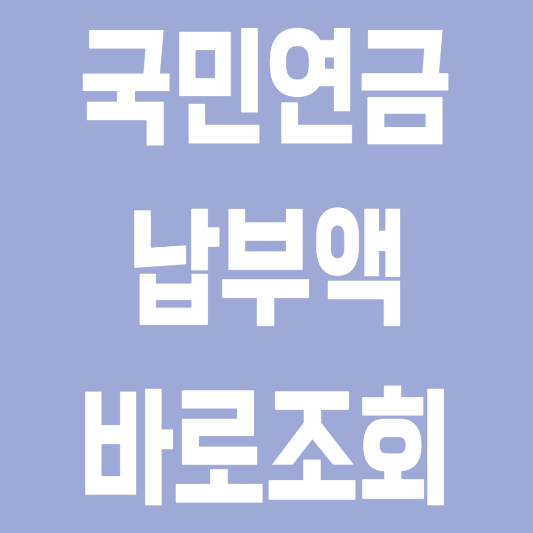 국민연금 납부액 조회 바로가기