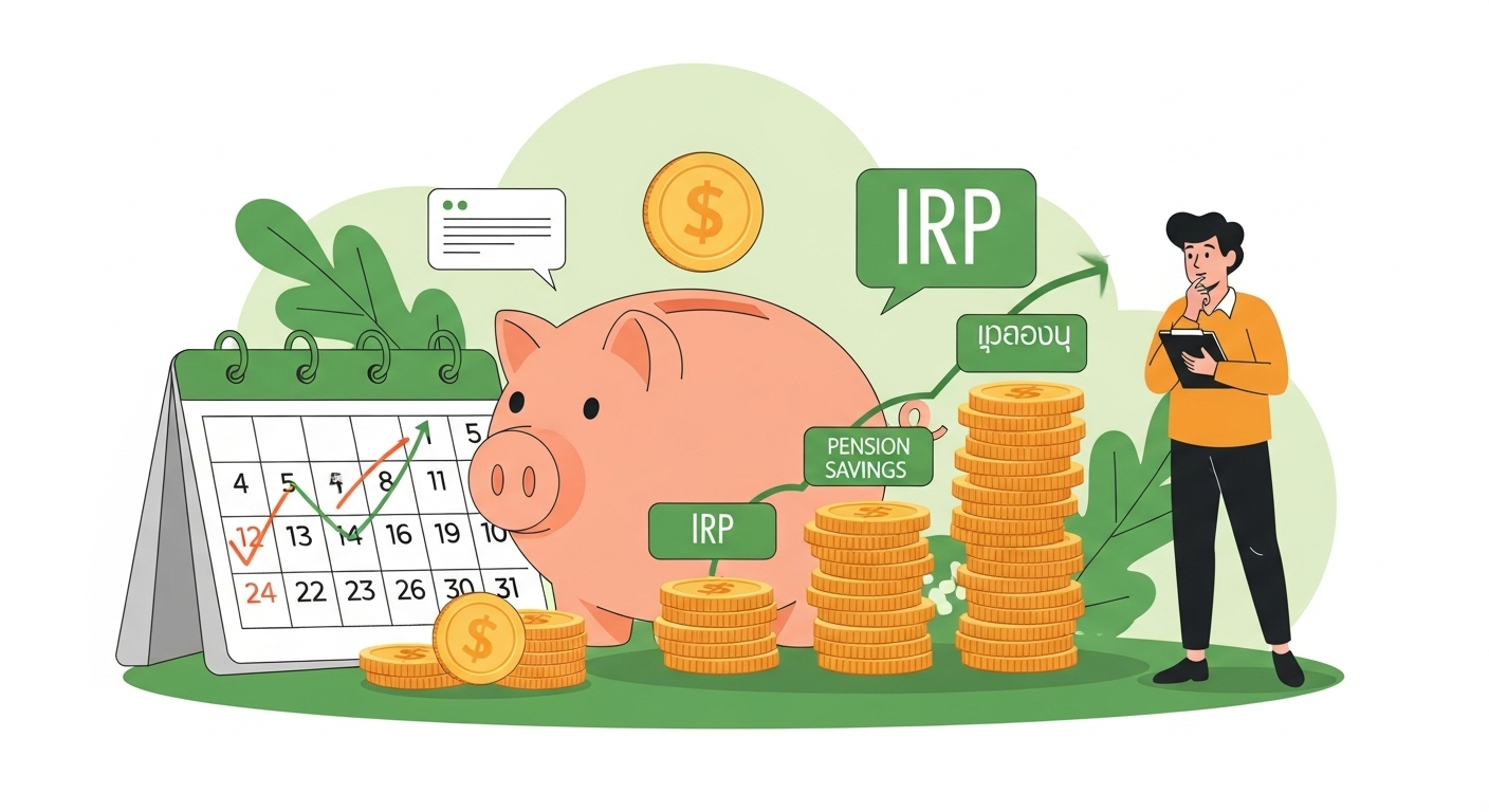 연금저축과 IRP 계좌를 통해 노후를 준비하며 재정 계획을 세우는 모습