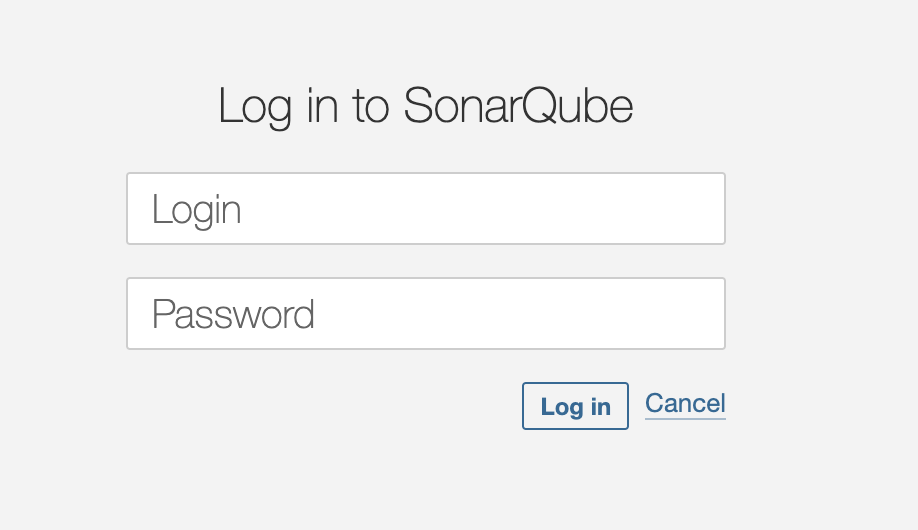 SonarQube Login