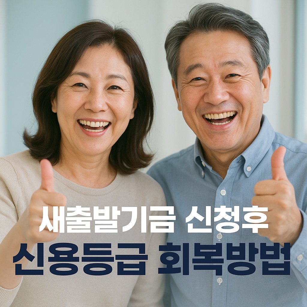 새출발기금 신청 후 신용등급과 회복 방법