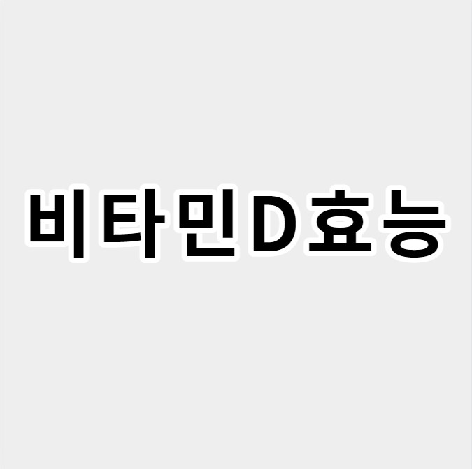 비타민D효능