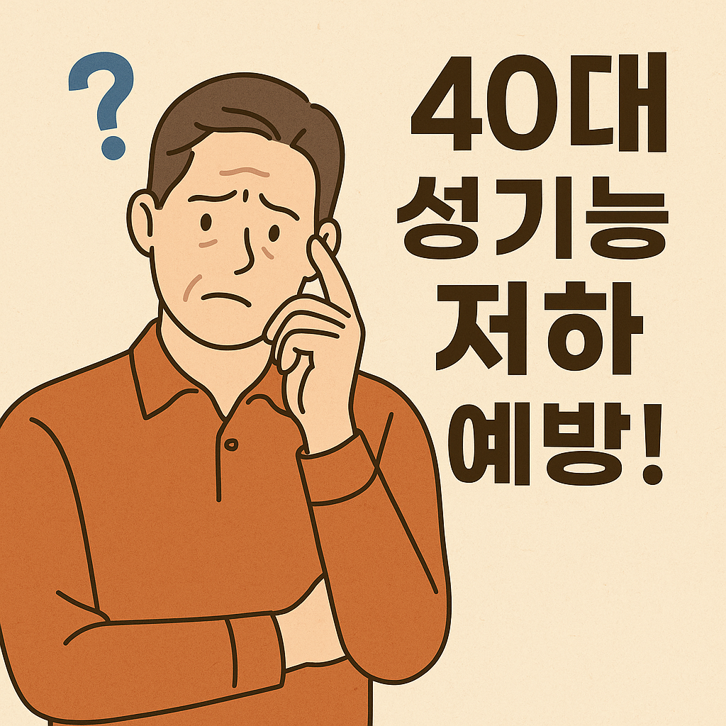 40대 성기능 저하 예방 강화 방법