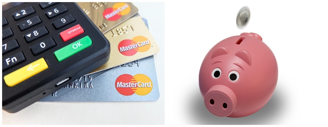 카드와 돼지 저금통