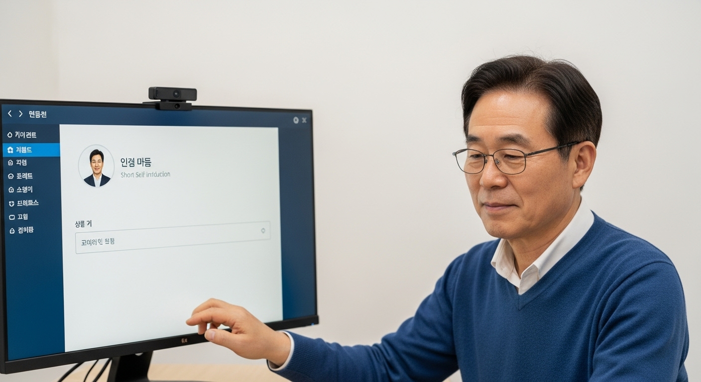 닉네임을 고민하며 메모하는 장면