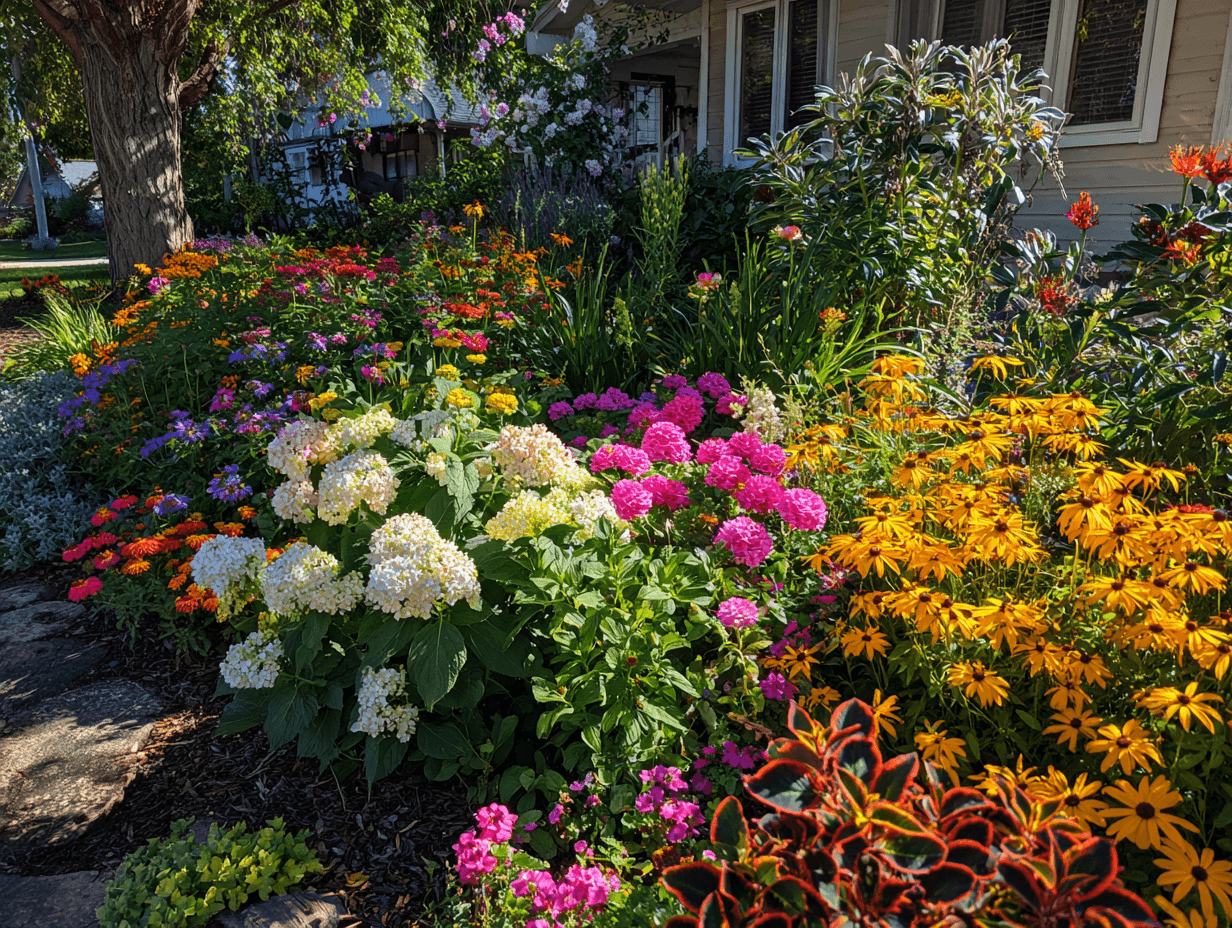 여름화단꽃추천-관목식물-수국-장미