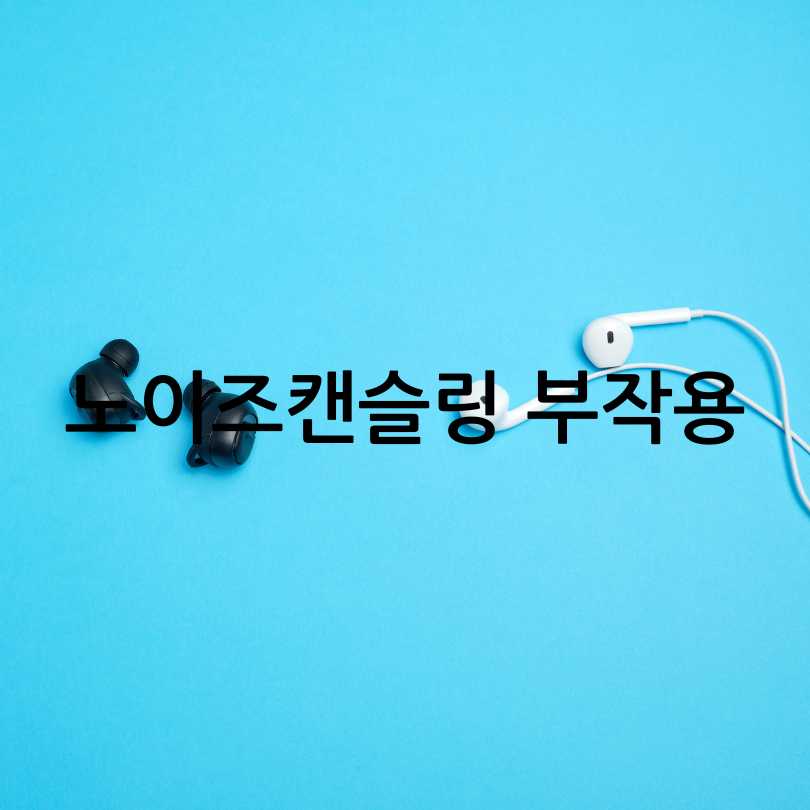 노이즈 캔슬링 기능&amp;#44; 원리&amp;#44; 부작용