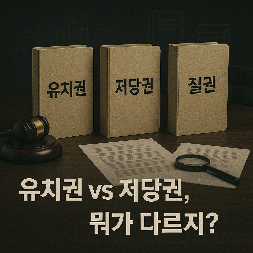 [4편] 유치권 vs 저당권 vs 질권: 헷갈리지 말자! 권리분석 핵심비교