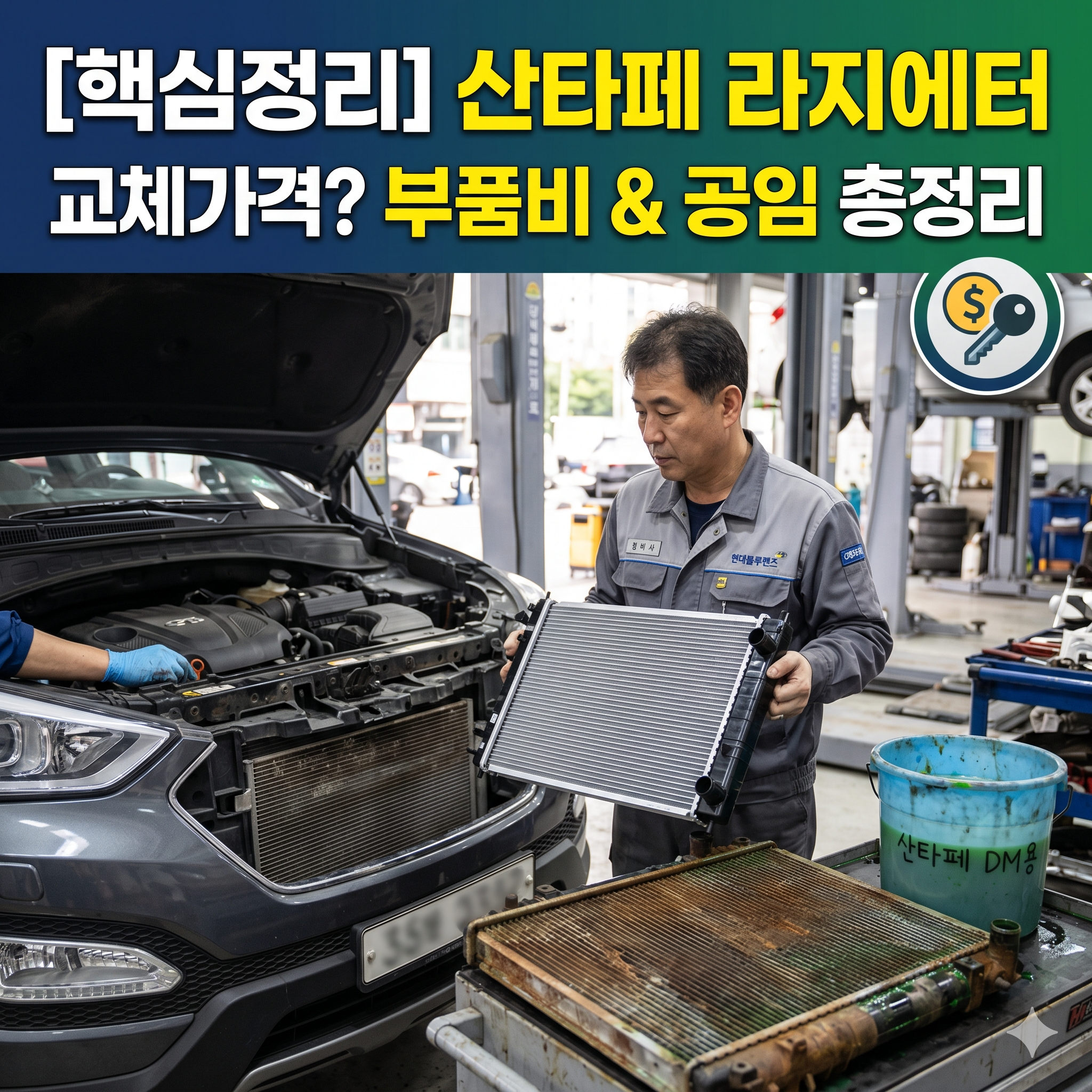 산타페 라지에터 가격 교체 비용 증상까지 총정리