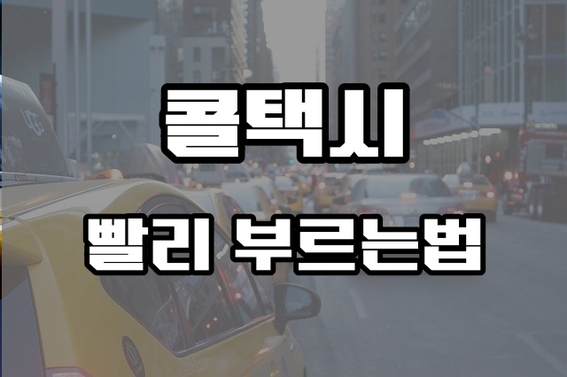 콜택시 부르는법
