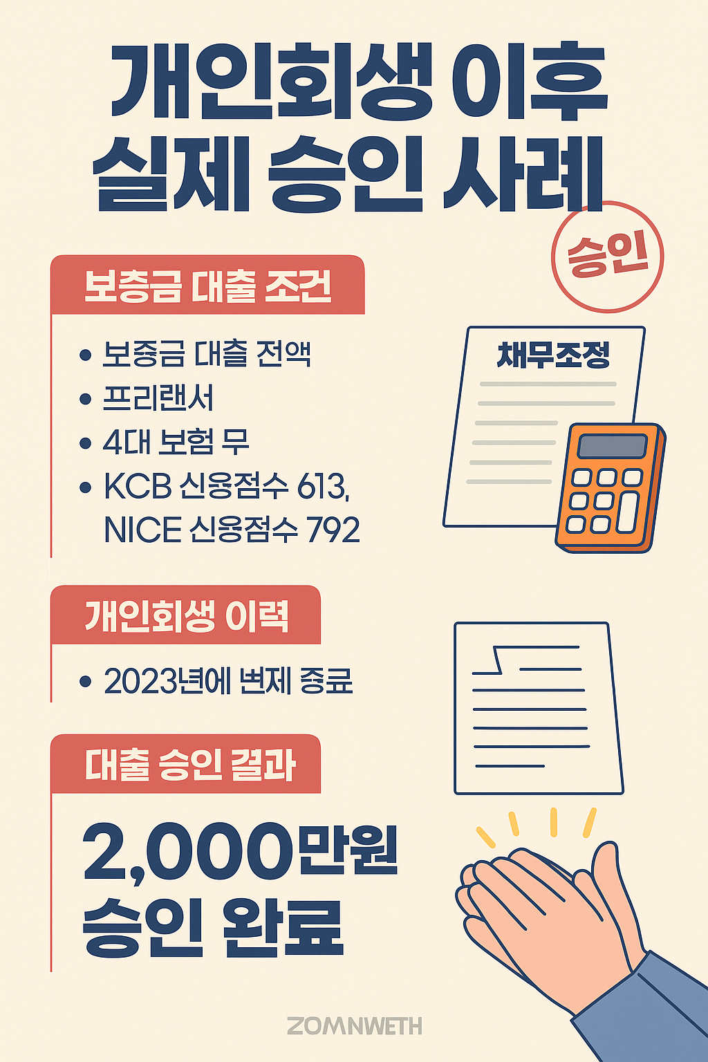 개인회생 이후 실제 승인 사례 - 6개월, 1년, 2년 경과 시 승인율 변화 그래프