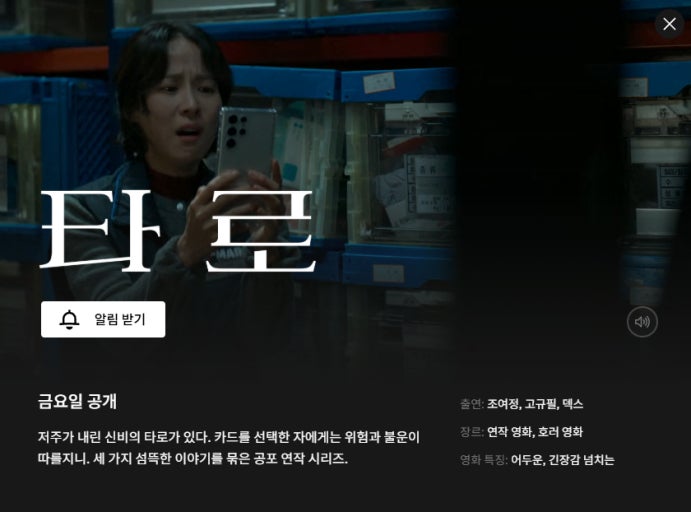 영화 타로, 넷플릭스 후기 줄거리 결말 후기 2024 덱스