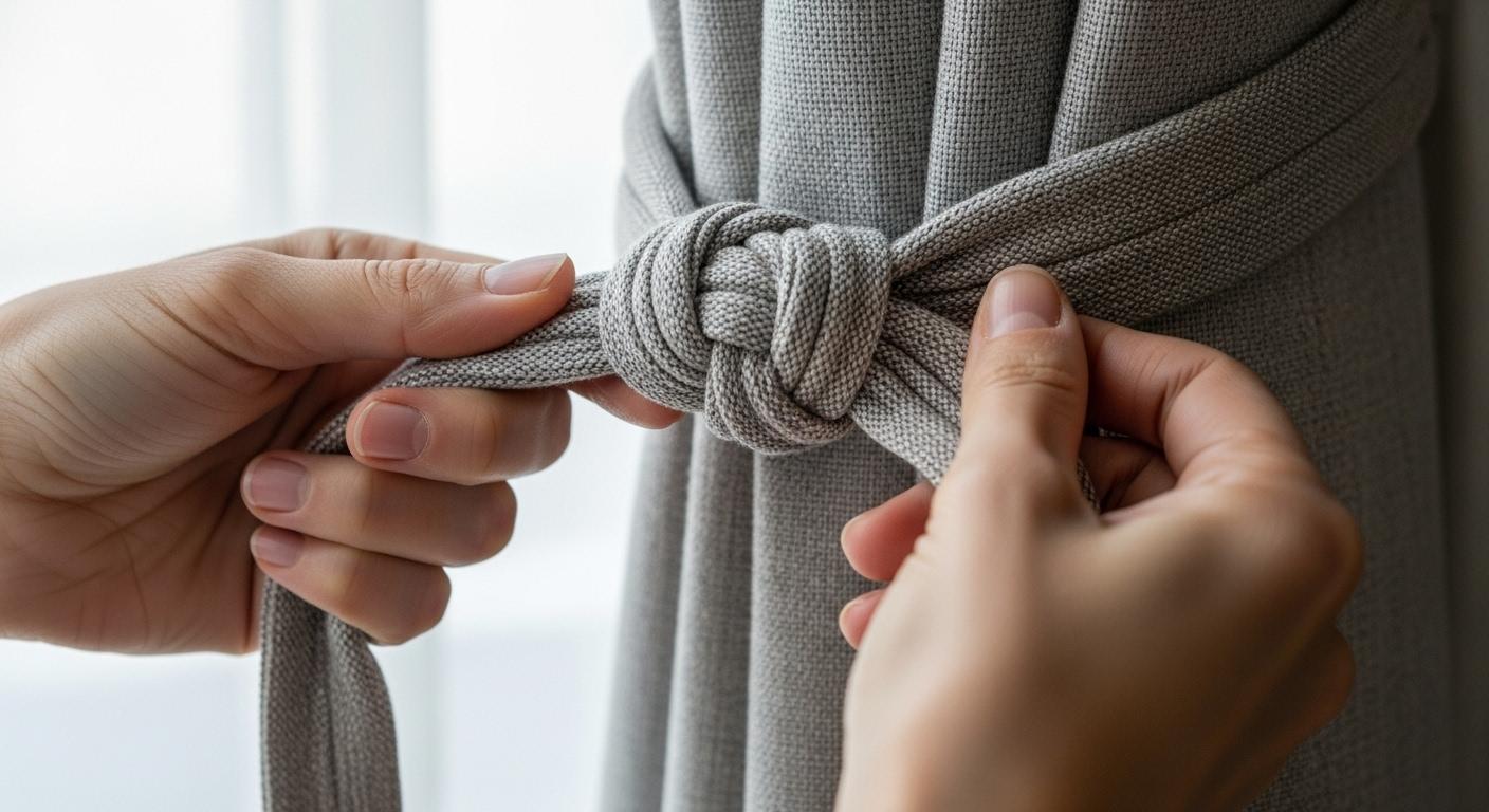 커튼 타이백 묶는법