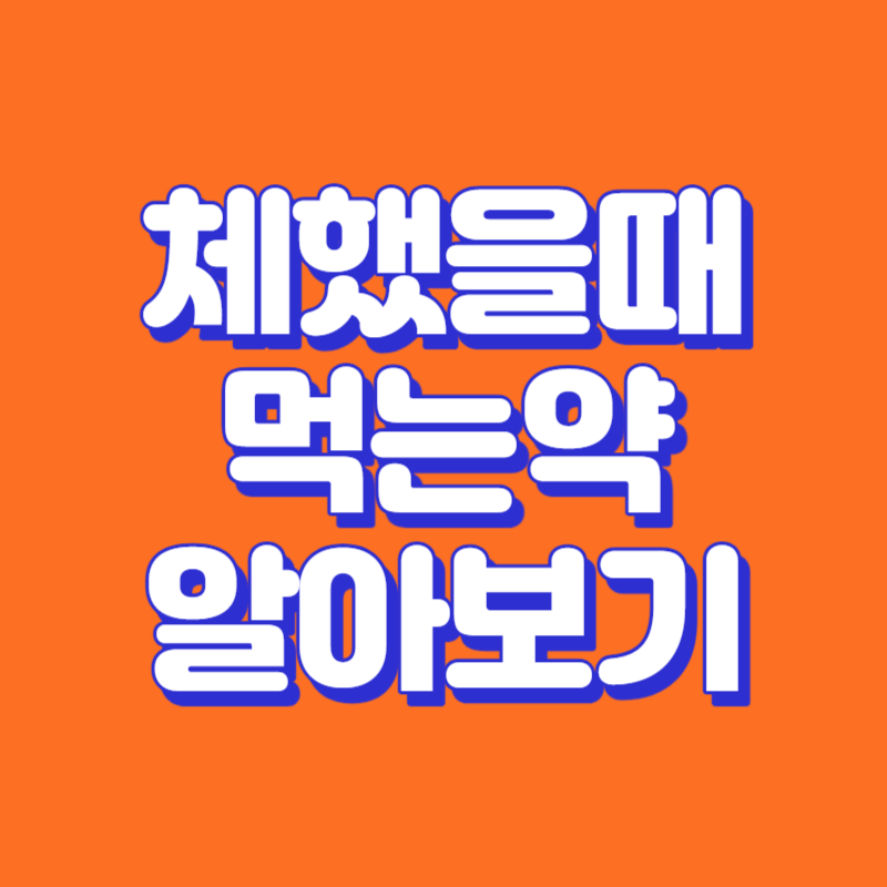 체했을때 먹는약