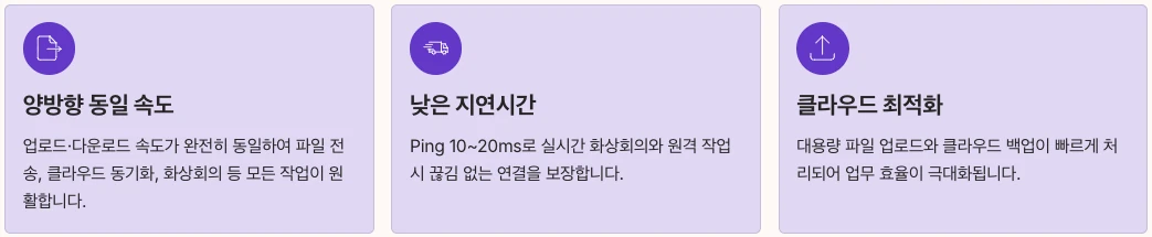 대칭형 인터넷(FTTH)이란 내용 정리