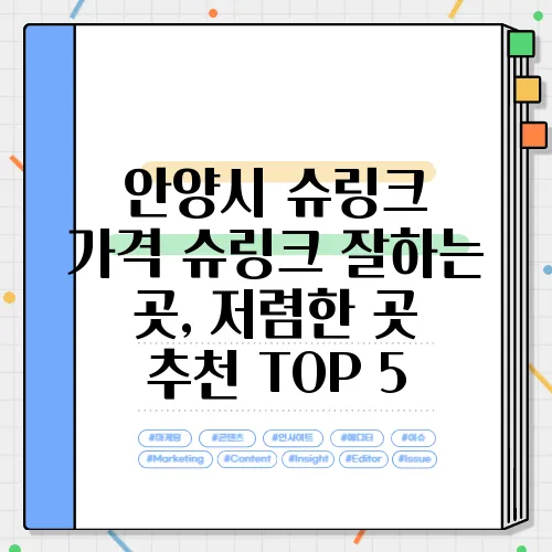 안양시 슈링크 가격│슈링크 잘하는 곳, 저렴한 곳 추천 TOP 5