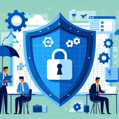 "보안 전문가가 데이터 분석 및 보안을 확인하는 화면"