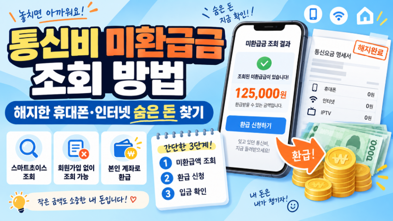 통신비 미환급금 조회 방법 ❘ 해지한 휴대폰&middot;인터넷 숨은 돈 찾기