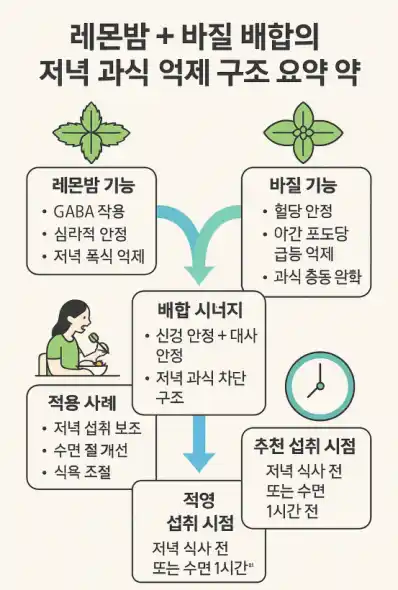 레몬밤과 바질배합