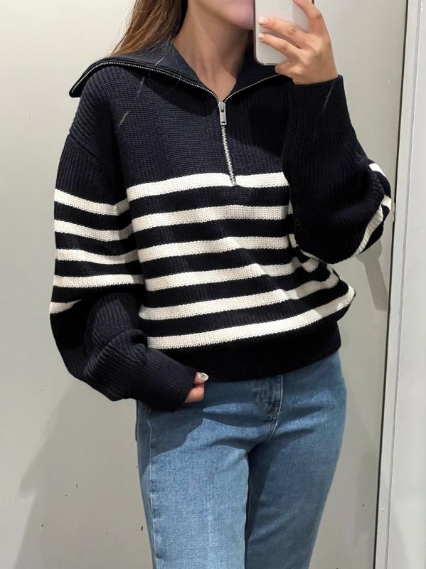 COS 코스 하프집업 점퍼 스트라이프 니트 1099812004 1099812001 1099812002
