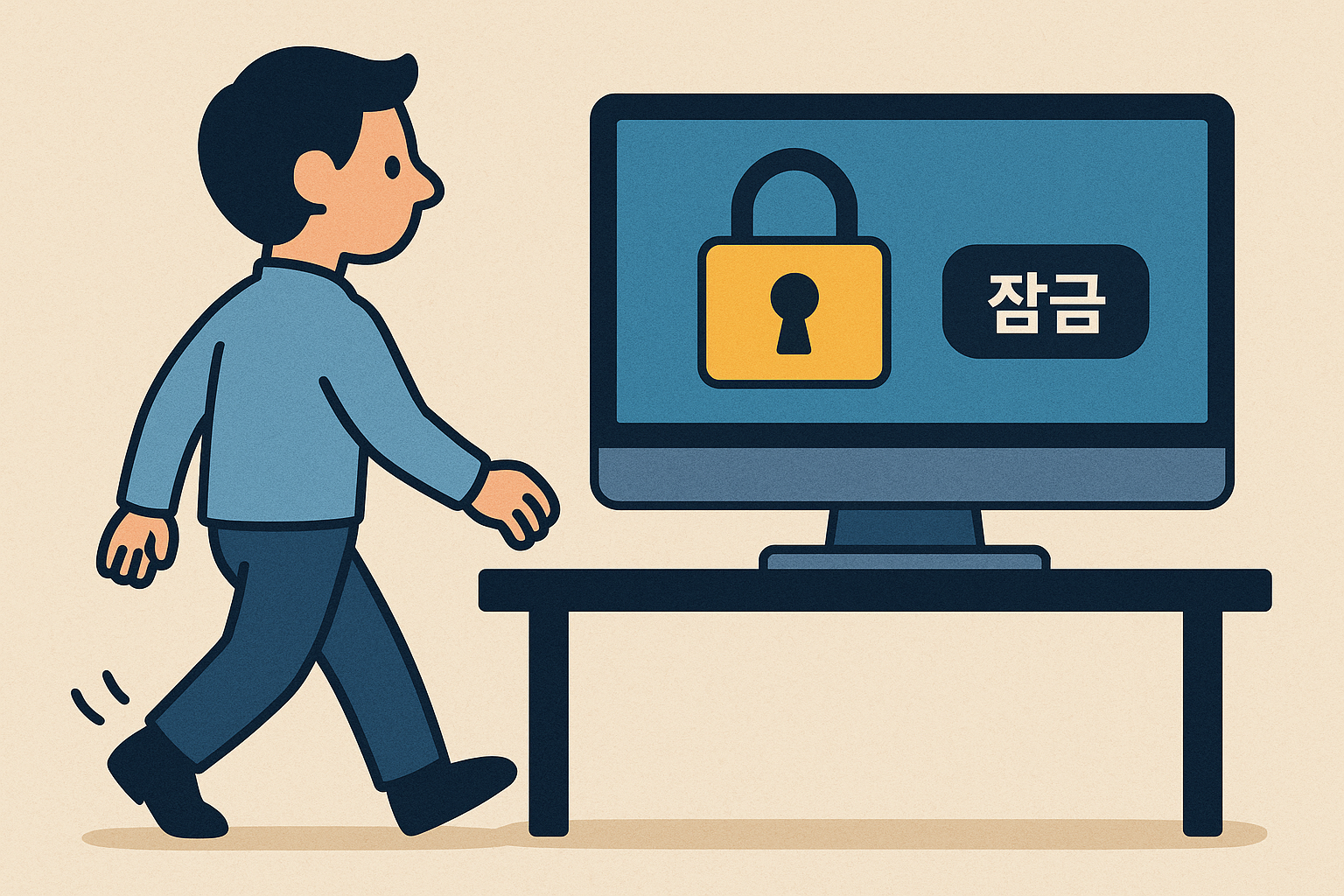 컴퓨터 잠금 설정방법