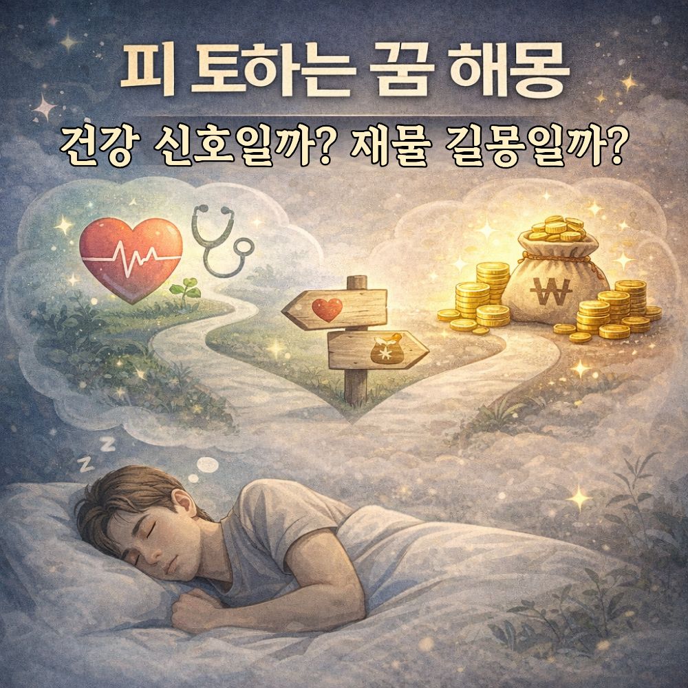 피 토하는 꿈 해몽, 건강 신호일까 재물 길몽일까? 썸네일