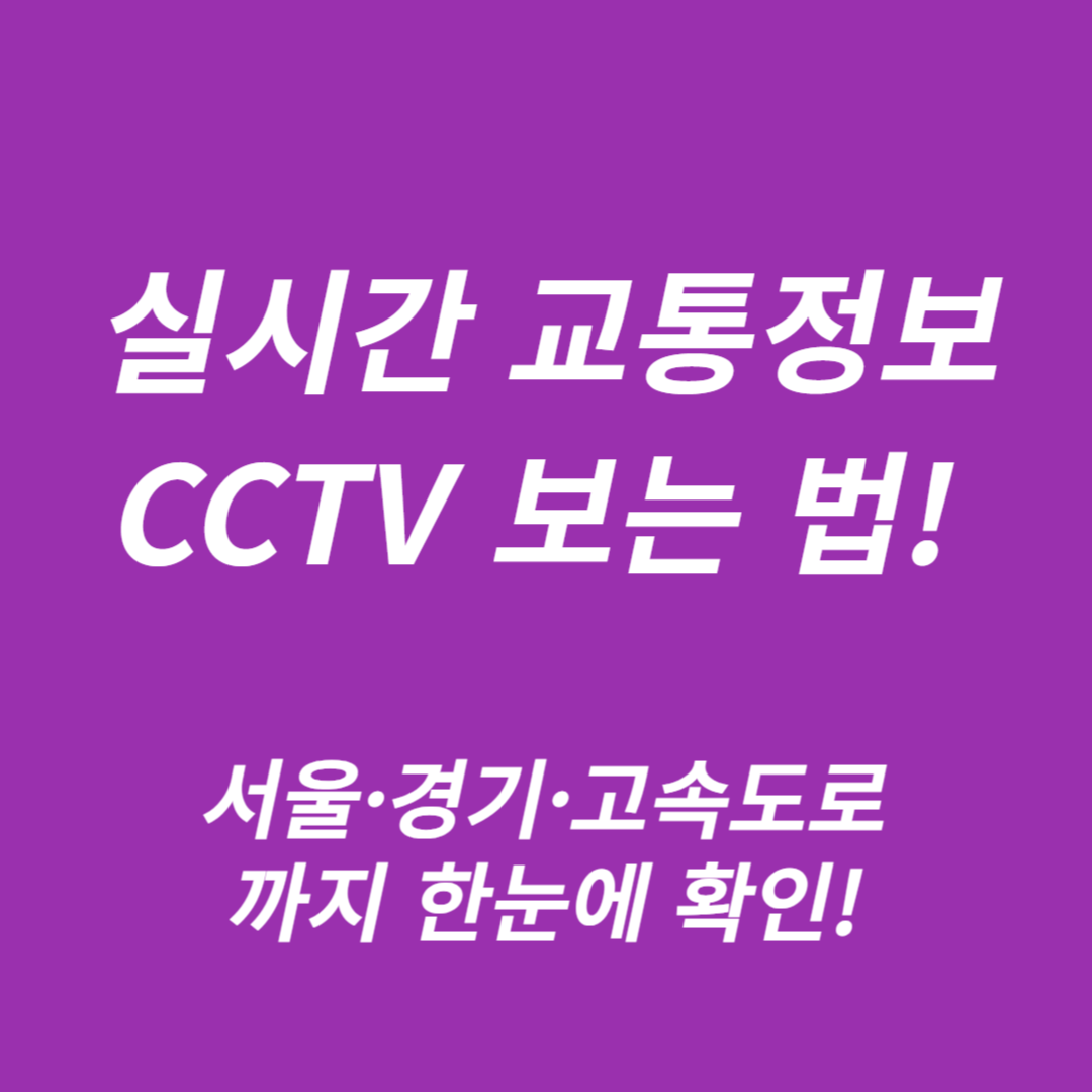 실시간 교통정보 CCTV