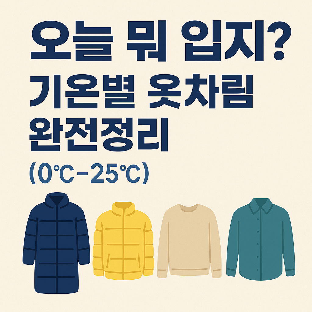 오늘 뭐 입지? 기온별 옷차림 완전정리
