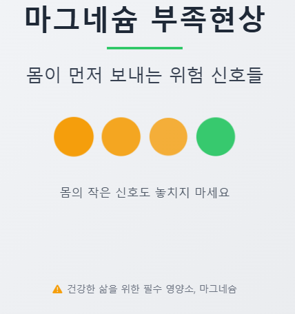 마그네슘 부족현상