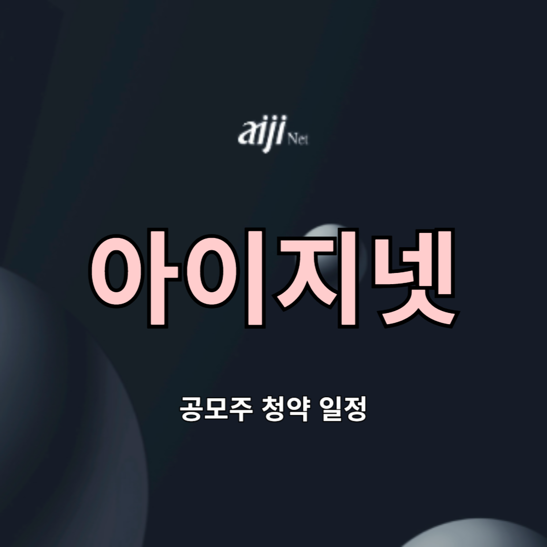 아이지넷 공모주 청약 일정