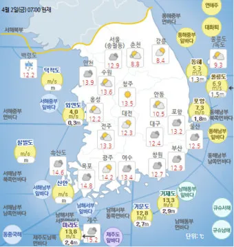 날씨 주간예보 전국 서울 4월 5월_39