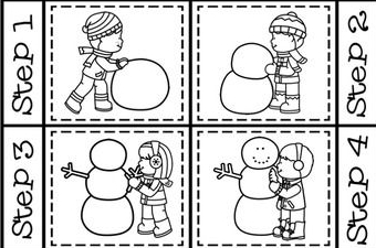 눈사람 만들기 미술.단계별