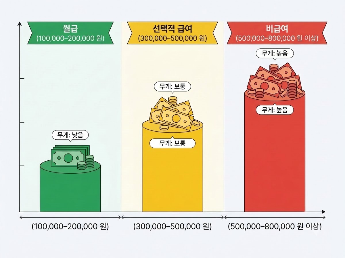 급여, 선별급여, 비급여 등 적용 기준에 따른 응급실 뇌 MRI 및 MRA 실제 검사 비용 차이 비교 그래프